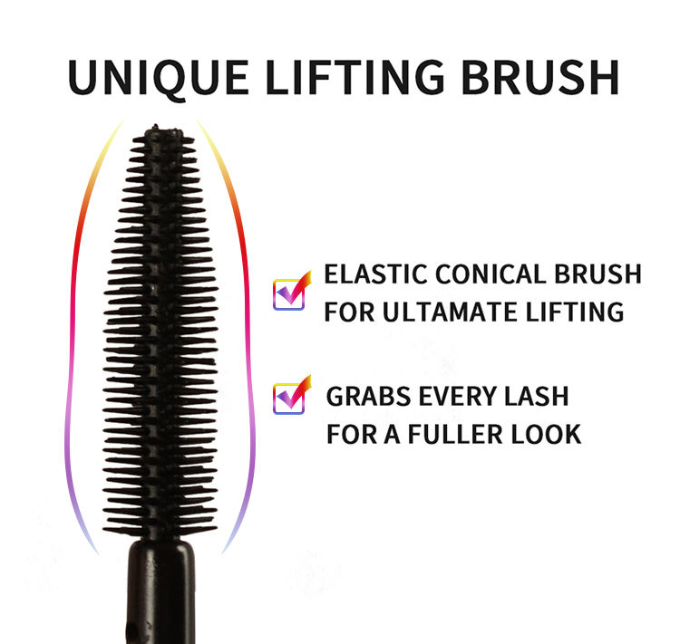 Waterproof Mascara Curling & Lengthening – Silicone Brush Volumizing Lash Definition