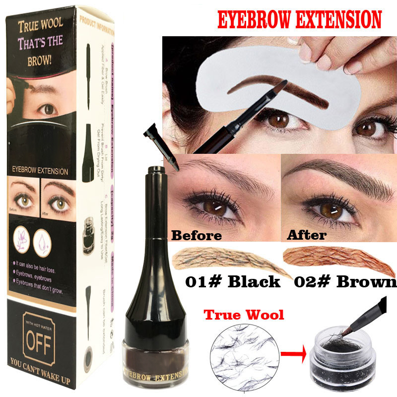 True Wool Eyebrow Extension Gel – Natural-Looking, Waterproof & Long-Lasting Fiber Brow Enhancer