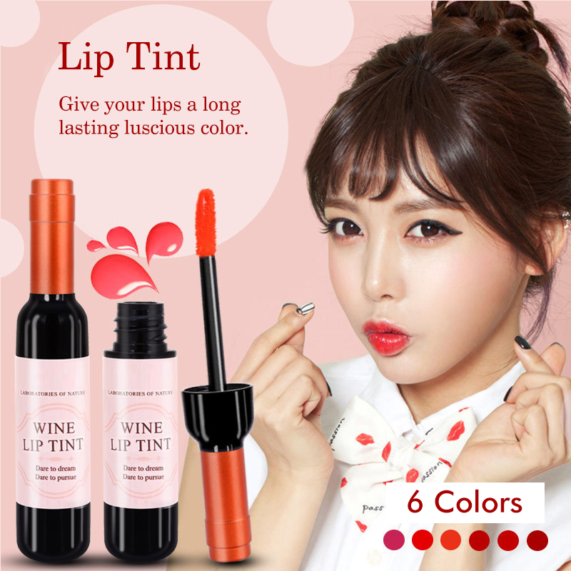 Wine Lip Tint – Long Lasting Waterproof Matte & Glossy Lip Stain (6 Shades)