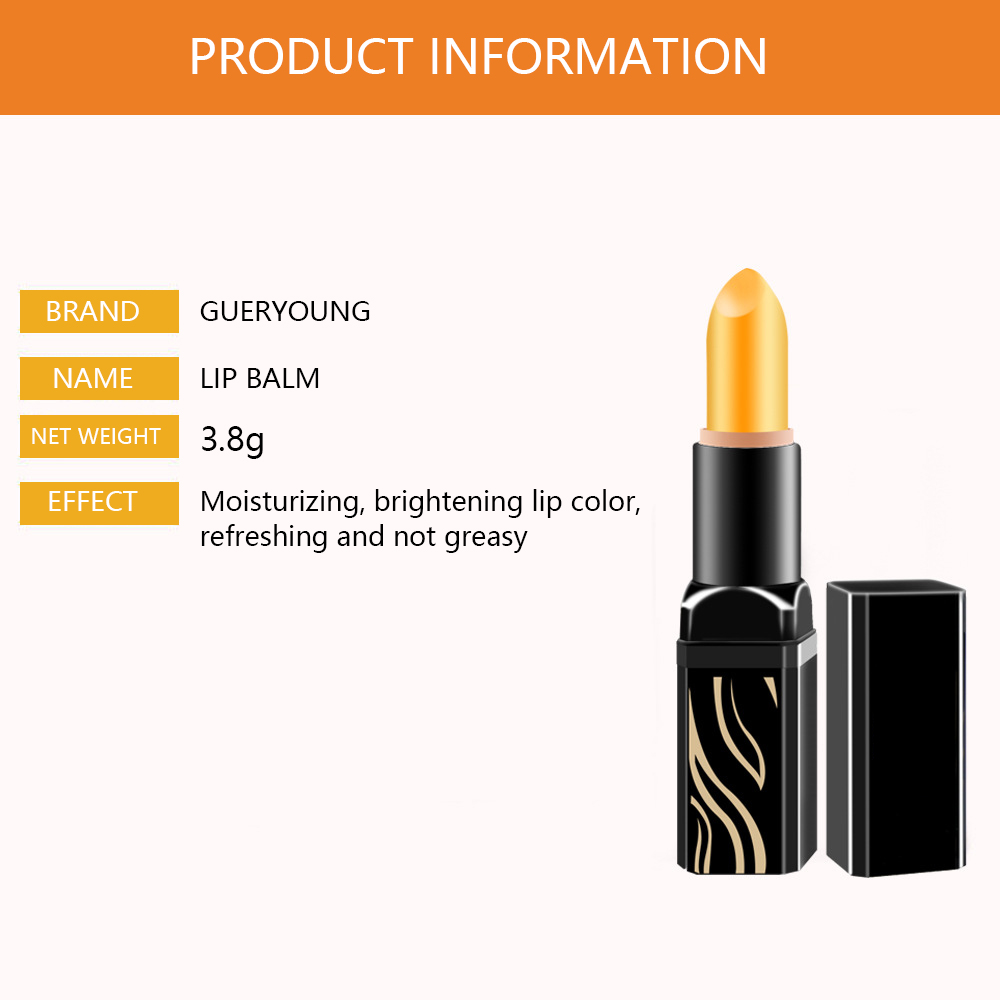 GUER YOUNG Color Changing Moisturizing Lip Balm – Nourishing with Avocado, Vitamin E & Olive Oil