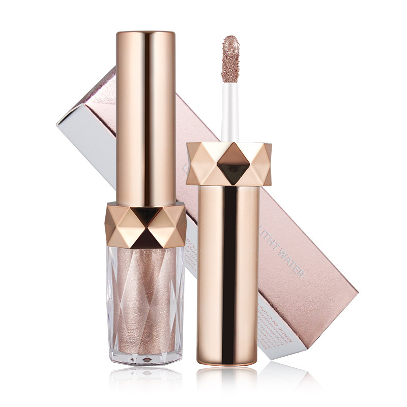 Diamond Glow Metallic Liquid Eyeshadow – Long-Lasting Glitter Eyeshadow with Rose Gold Packaging