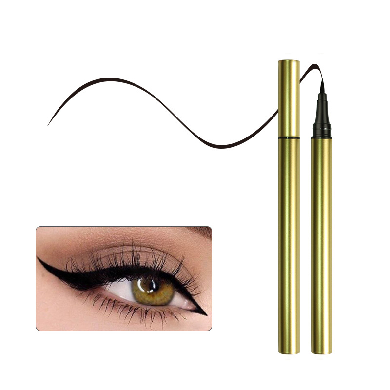 Waterproof Gold Liquid Eyeliner Pen – Precision Felt Tip Liner – Smudge-Proof & Long-Lasting Formula