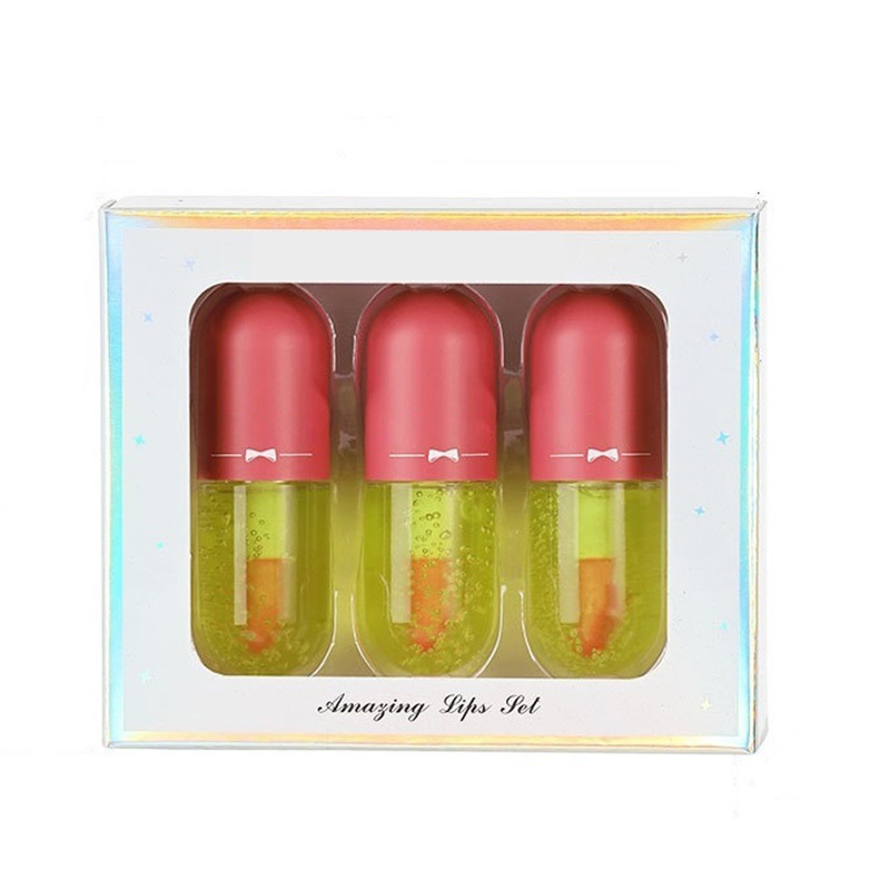3-Piece Capsule Lip Gloss Set – High Shine Moisturizing Lip Glaze Collection