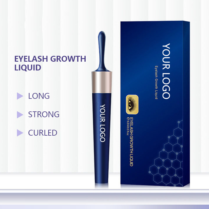 Premium Eyelash Growth Liquid – Long, Curly & Stronger Lashes in Weeks | Blue Serum with Soft Brush for Precise Application