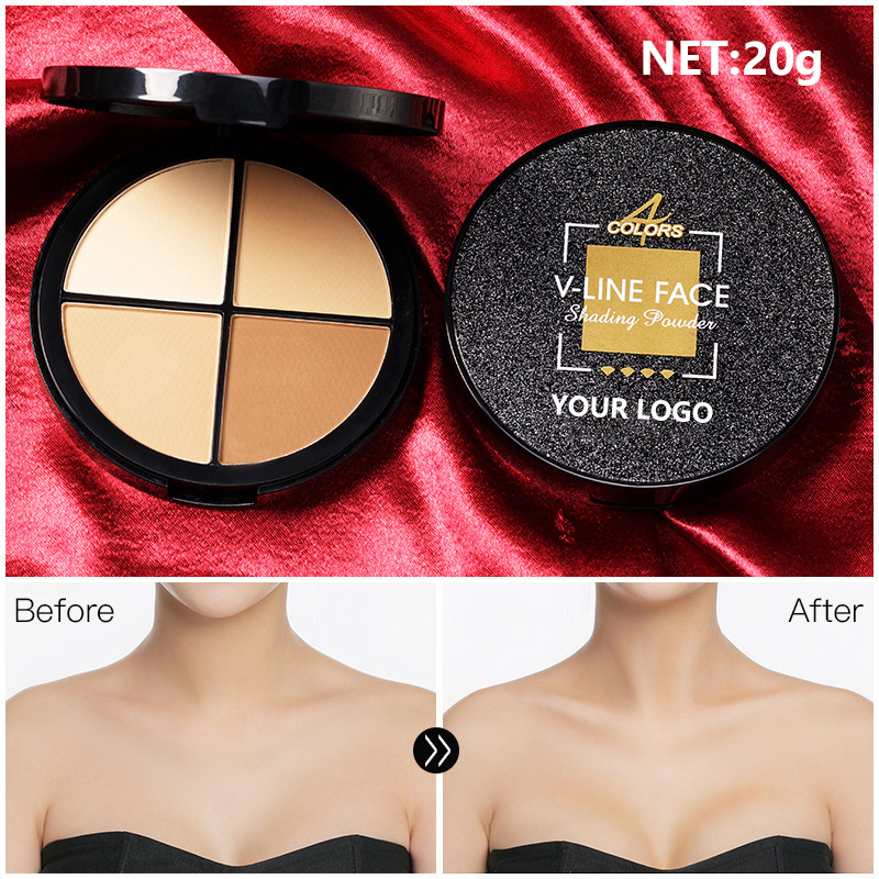 4 Color V-Line Face Shading Powder Palette