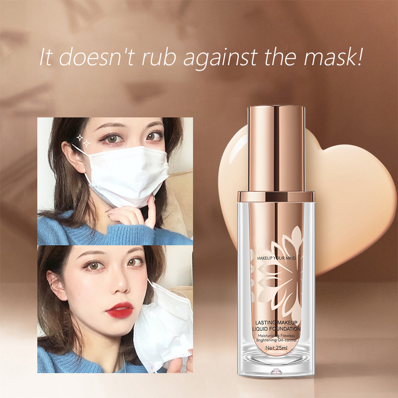 Long-Lasting Liquid Foundation – Full Coverage, Lightweight, Waterproof, Multiple Shades