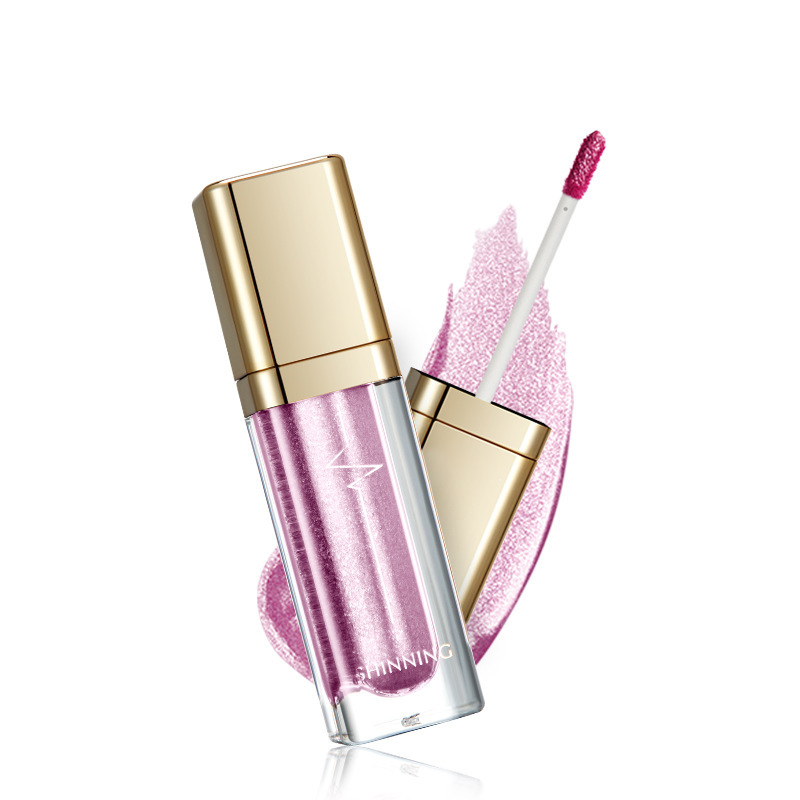 SHINNING Metallic Liquid Glitter Eyeshadow – Rose Pink Shimmer, High-Pigment, Long-Lasting, Smudge-Proof Formula