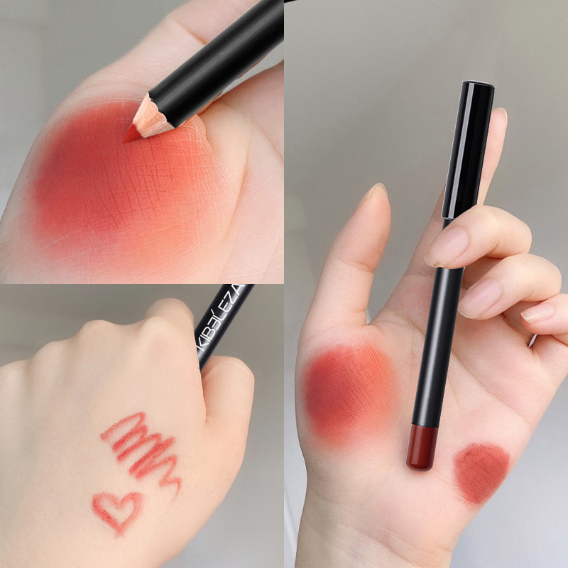 Waterproof Matte Lip Liner Pencil – Long-lasting Smooth Lip Contour with Built-in Sharpener