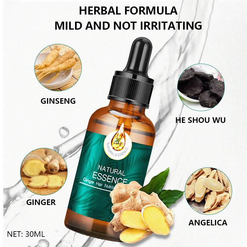 Natural Essence Ginger Hair Nutrition Solution – Anti Hair Loss & Hair Growth Serum – 30ml