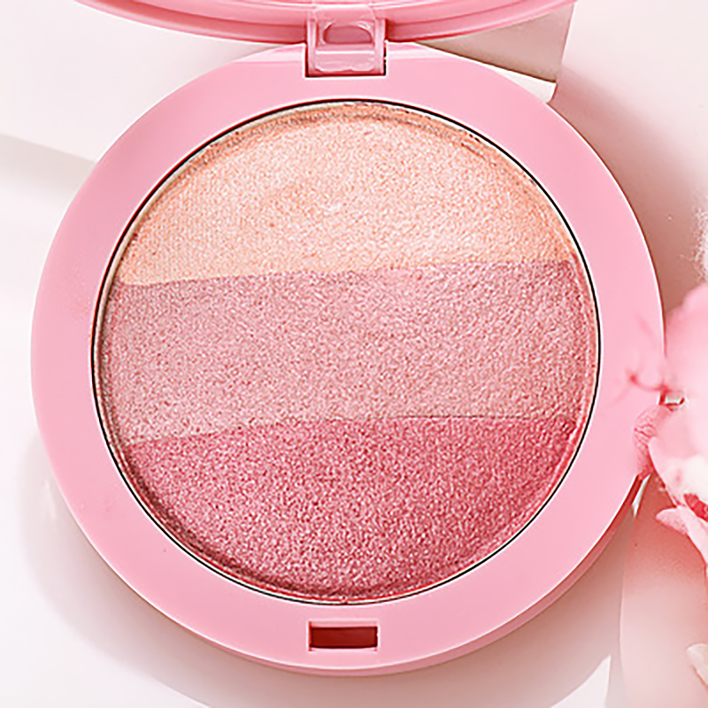 3 Color Gradient Blush Palette – Natural Radiant Cheek Color, 15g