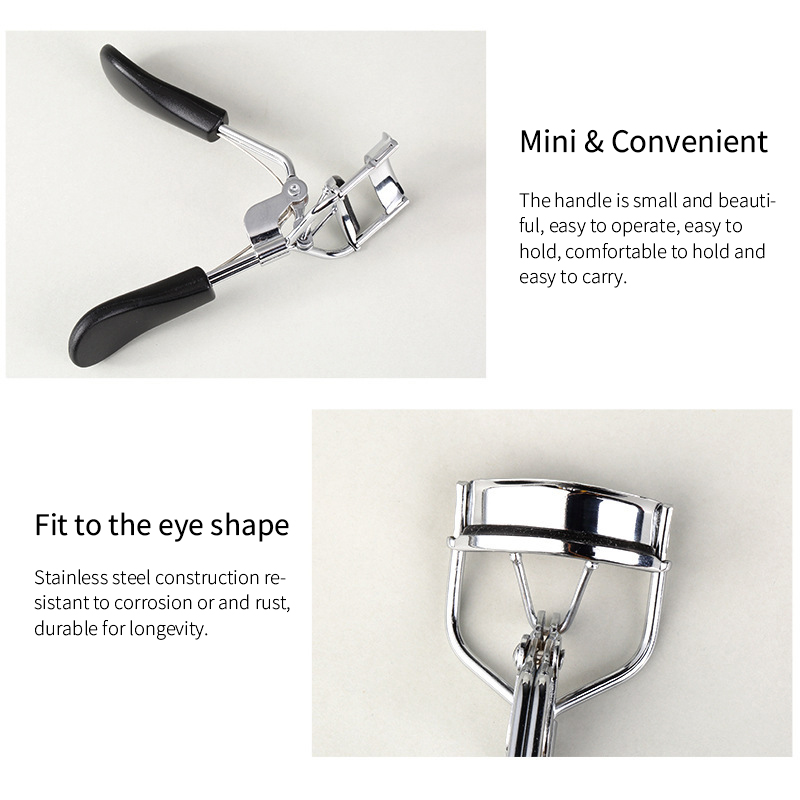 Stainless Steel Eyelash Curler with Soft Silicone Pad – Comfortable Grip, Long-Lasting Curl Effect