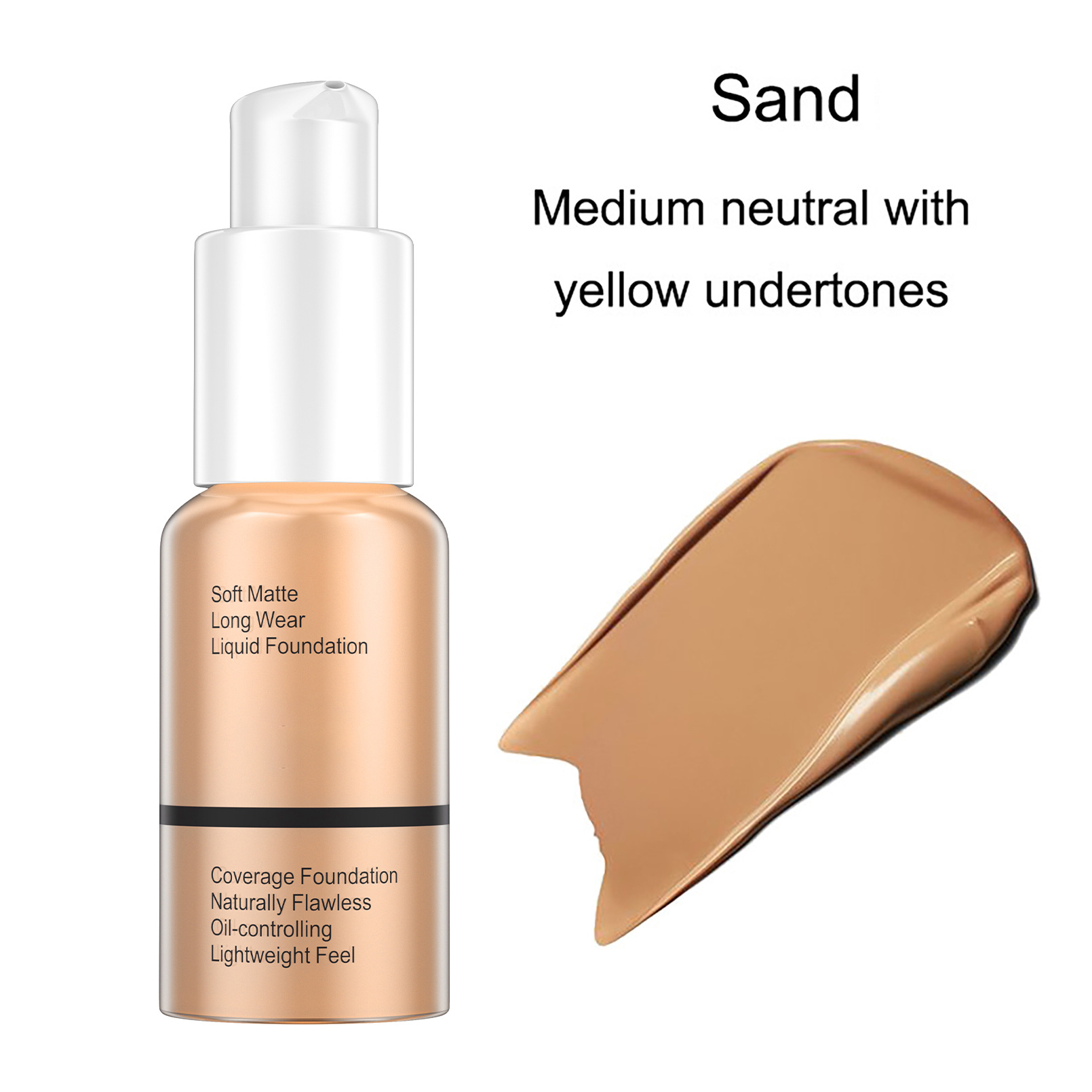 Soft Matte Long Wear Liquid Foundation – Full Coverage, Lightweight & Waterproof