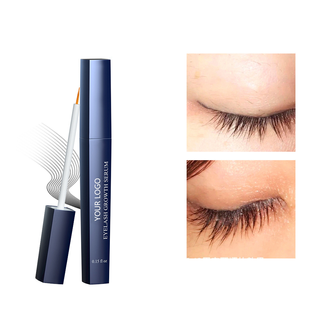 Deep Blue Eyelash Growth Serum – Longer, Darker & Thicker Lashes in 3 Weeks | Precision Brush Applicator | 0.15 fl oz