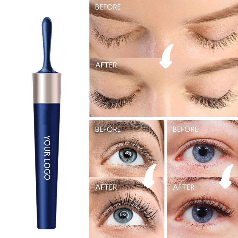 Premium Eyelash Growth Liquid – Long, Curly & Stronger Lashes in Weeks | Blue Serum with Soft Brush for Precise Application