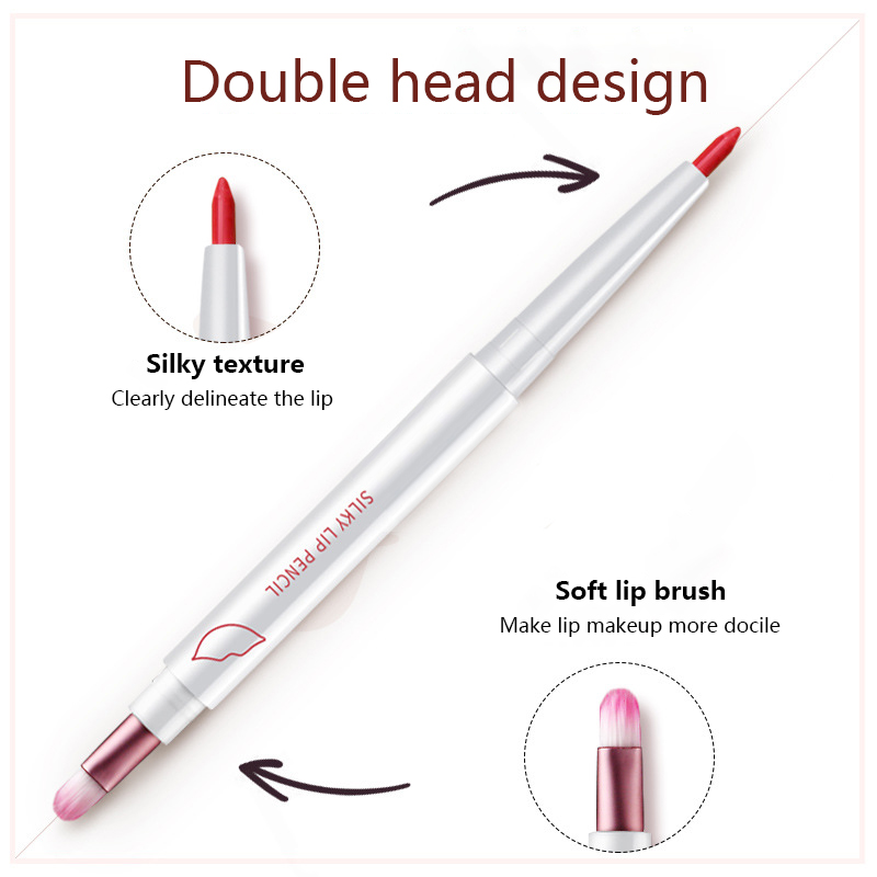 Waterproof Silky Lip Liner Pencil – Double-Head Design, Long-lasting & Smooth Texture