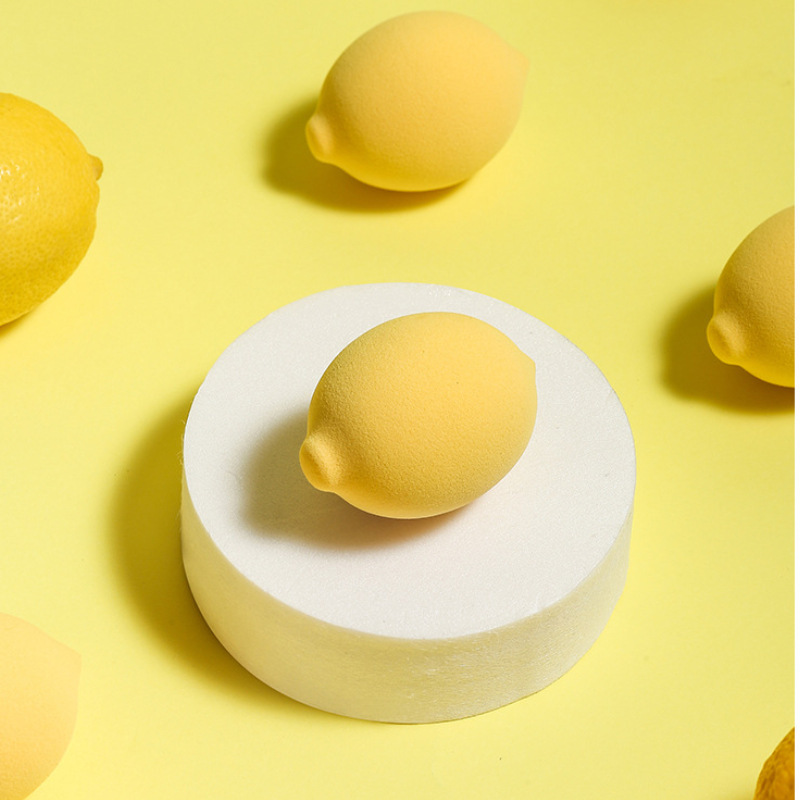 Fruit-Shaped Beauty Sponge Set – 3pcs Soft Non-Latex Makeup Puff (Peach / Strawberry / Lemon / Pear Design)