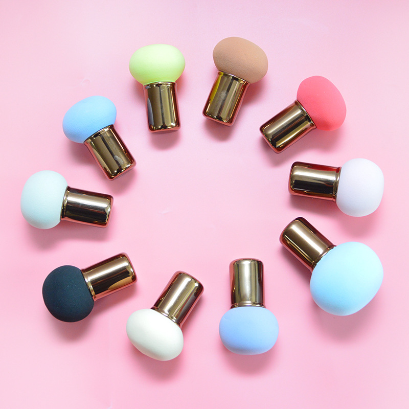 Mushroom Head Foundation Sponge Puff – Soft, Colorful, Reusable Makeup Applicator
