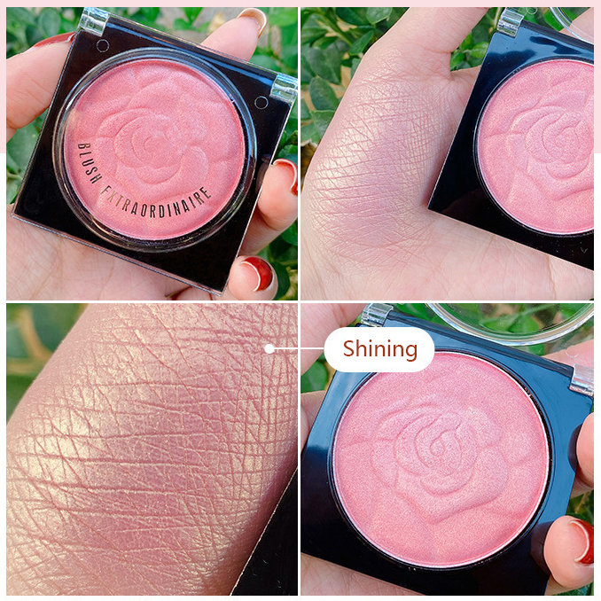 Floral Embossed Long-Lasting Pressed Powder Blush