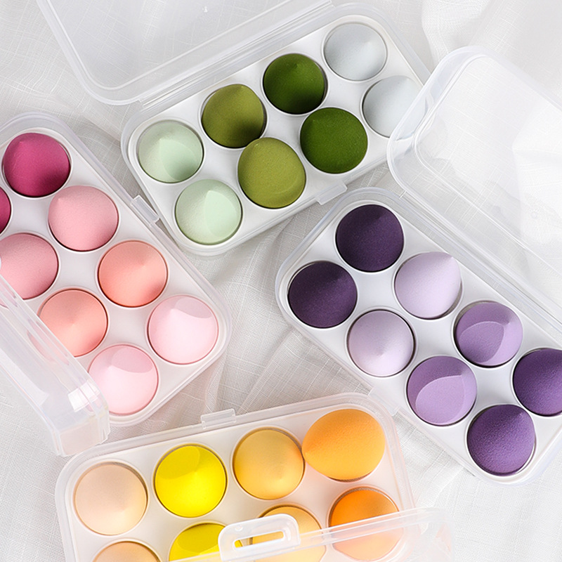 Makeup Sponge Set – 4/8PCS Soft Latex-Free Beauty Blenders in Travel Storage Case