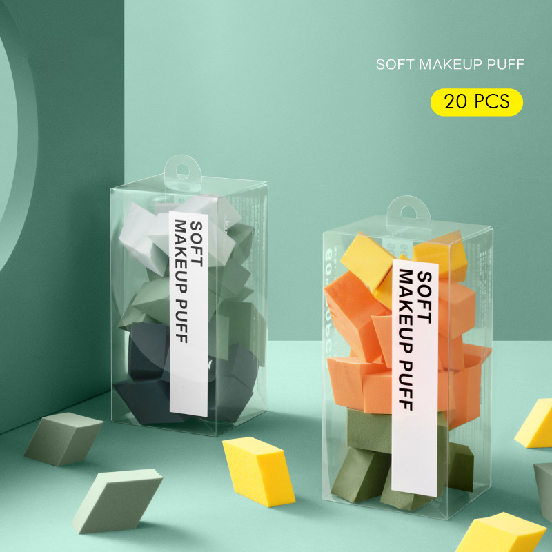 Soft Square Makeup Puff – 20pcs Non-Latex Foundation Sponge Set for Liquid & Cream Application