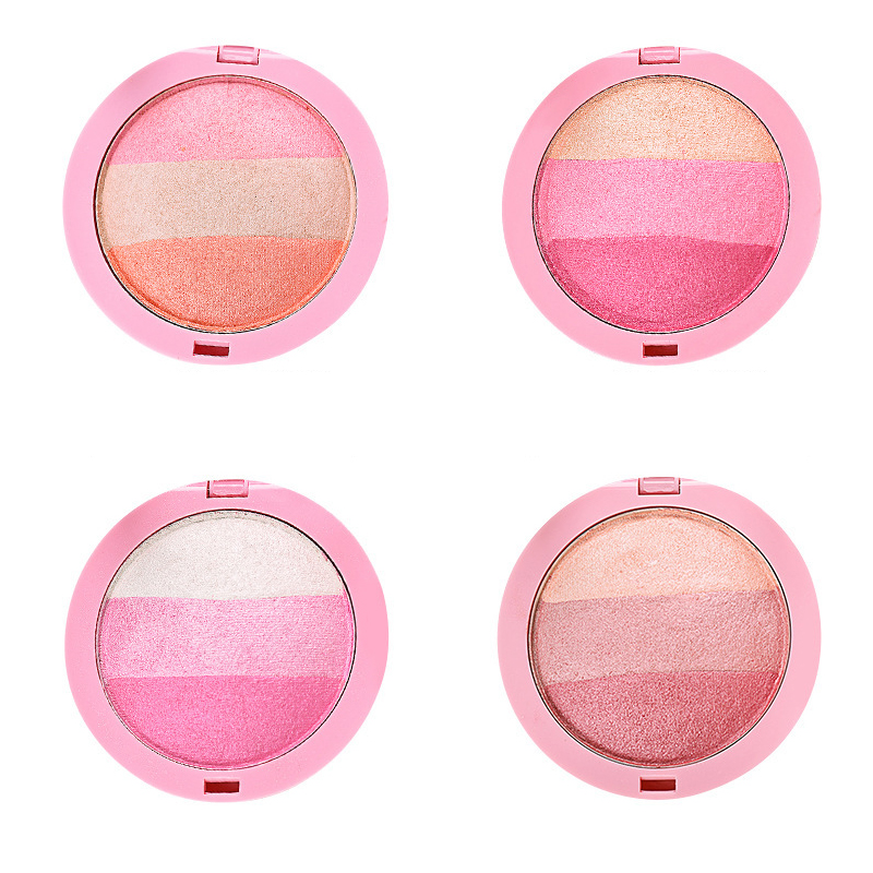 3 Color Gradient Blush Palette – Natural Radiant Cheek Color, 15g