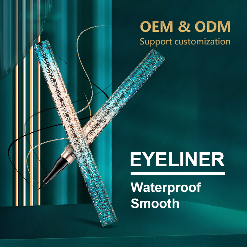 Luxury Waterproof Liquid Eyeliner Pen – Precision Felt Tip, Smooth Application, Oriental Pattern Gradient Design
