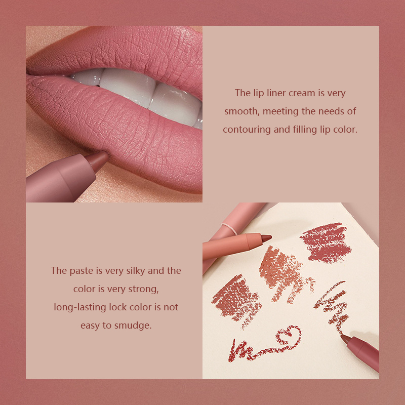 Inspiration Muse Matte Lip Liner Pencil – Long-lasting, Waterproof, and Velvety Smooth