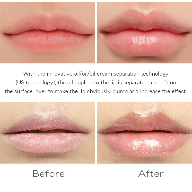 Moisturizing Plumper Lip Oil – Non-Sticky Formula with Glossy Finish, Natural Shine & Hydration