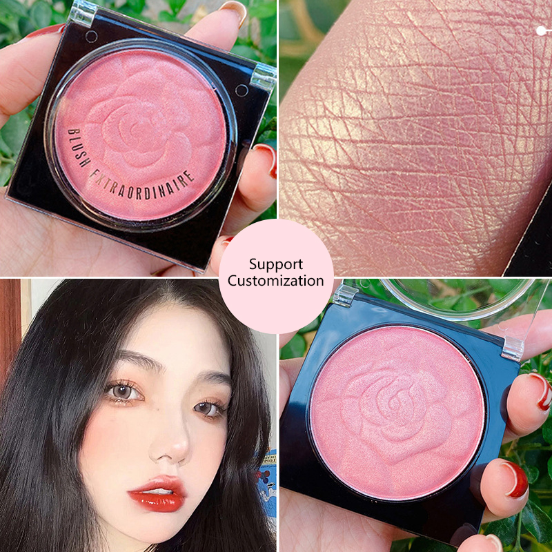 Floral Embossed Long-Lasting Pressed Powder Blush