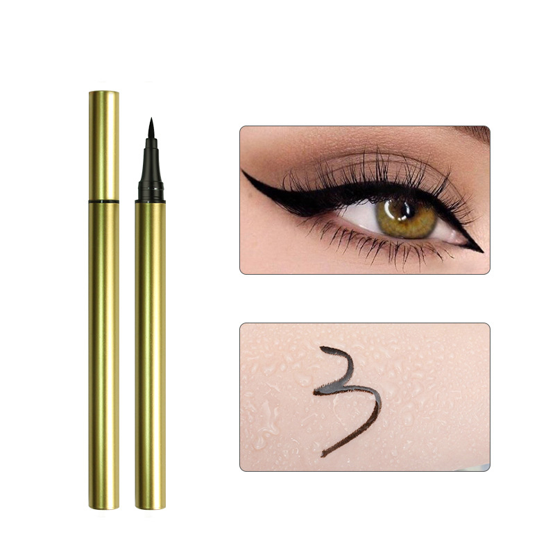 Waterproof Gold Liquid Eyeliner Pen – Precision Felt Tip Liner – Smudge-Proof & Long-Lasting Formula