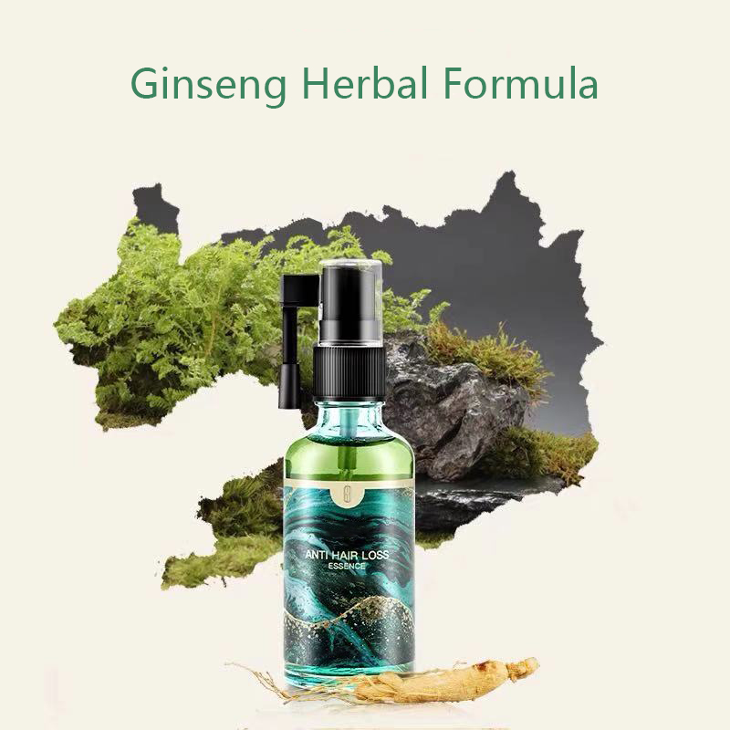 Ginseng Herbal Anti-Hair Loss Essence – Hair Growth Serum for Stronger Roots & Scalp Care – 50ml