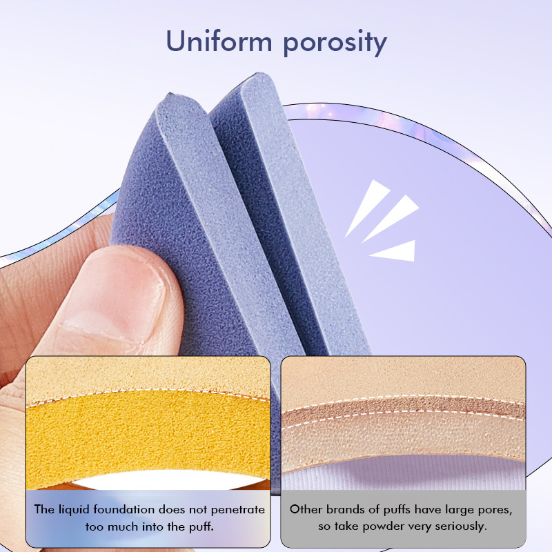 7PCS Rainbow Makeup Puff Set – Multi-shape Velvet Powder Puffs