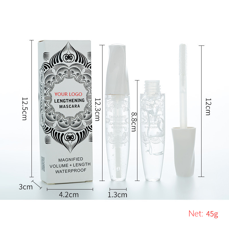 Clear Lengthening Waterproof Mascara – Volumizing, Long-Lasting, Smudge-Free Formula | 45g Net | Private Label Support