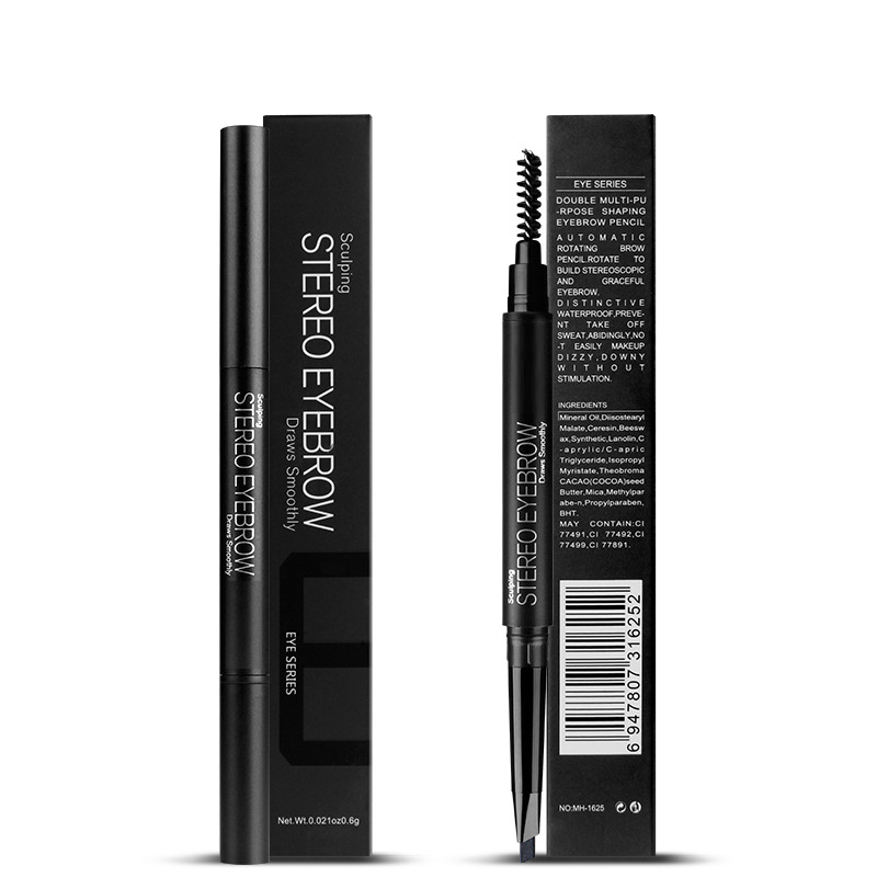 Dual-ended Waterproof Automatic Eyebrow Pencil – Natural Long-lasting Stereo Brow Definer