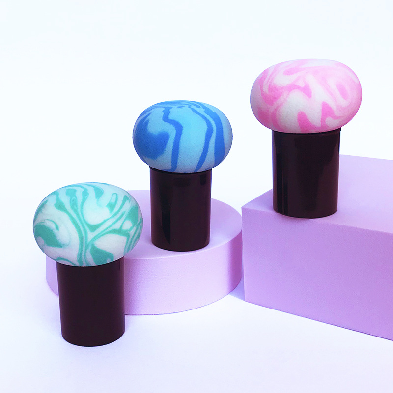 Mushroom Head Foundation Sponge Puff – Soft, Colorful, Reusable Makeup Applicator