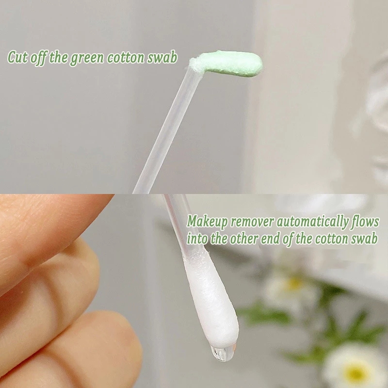 Disposable Eye Makeup Remover Cotton Swabs – Precision Oil-Based Cleanser Sticks