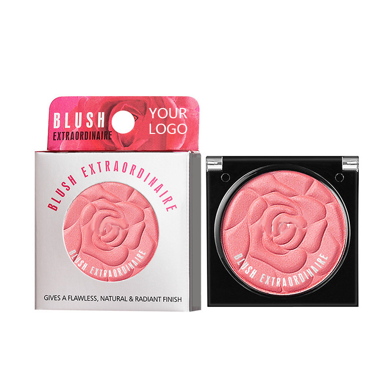 Floral Embossed Long-Lasting Pressed Powder Blush