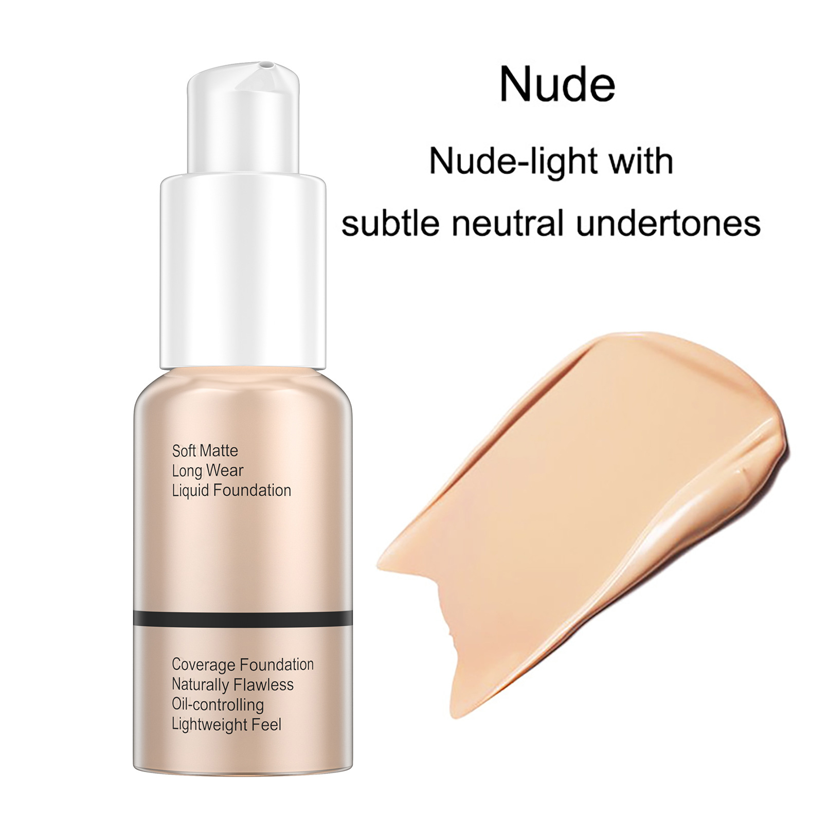 Soft Matte Long Wear Liquid Foundation – Full Coverage, Lightweight & Waterproof