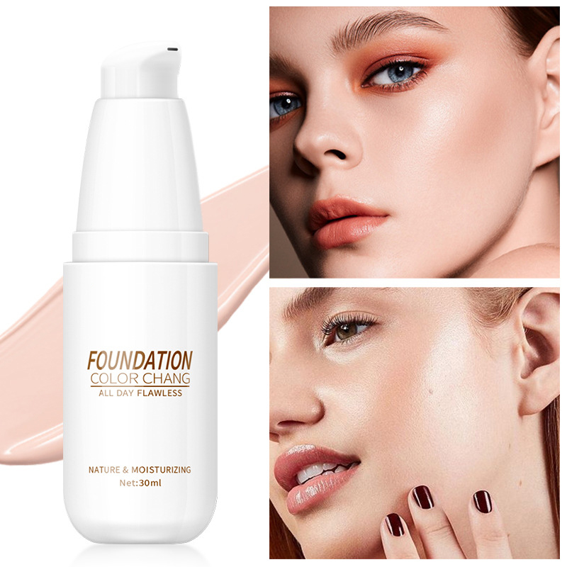 Color Changing Liquid Foundation – Smart Shade Matching, Moisturizing & Long-Lasting Coverage