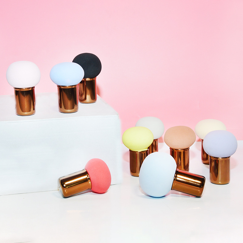 Mushroom Head Foundation Sponge Puff – Soft, Colorful, Reusable Makeup Applicator