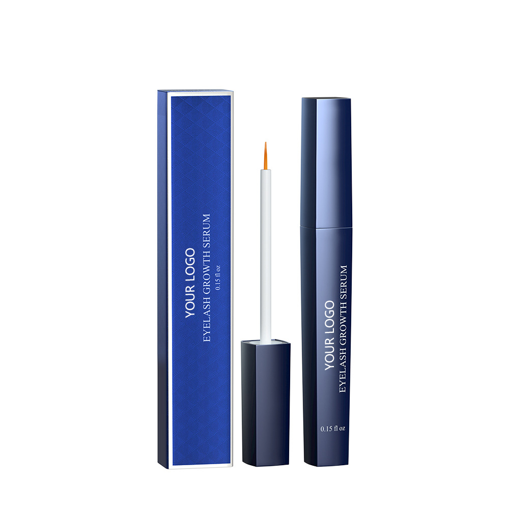 Deep Blue Eyelash Growth Serum – Longer, Darker & Thicker Lashes in 3 Weeks | Precision Brush Applicator | 0.15 fl oz