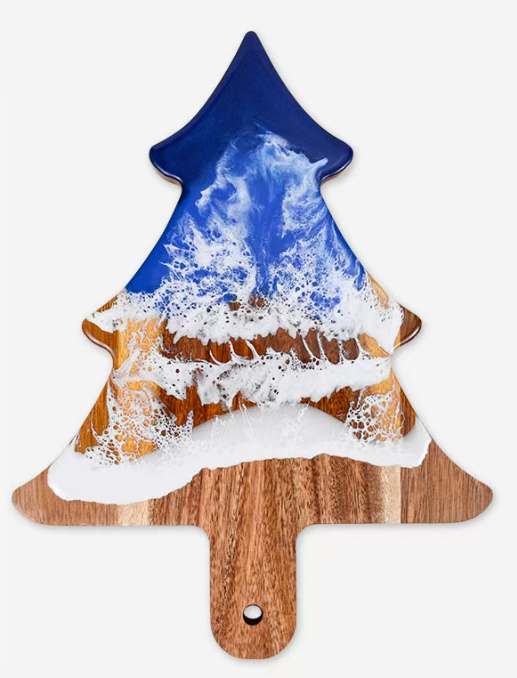 Christmas Tree Resin Acacia Wooden Cutti