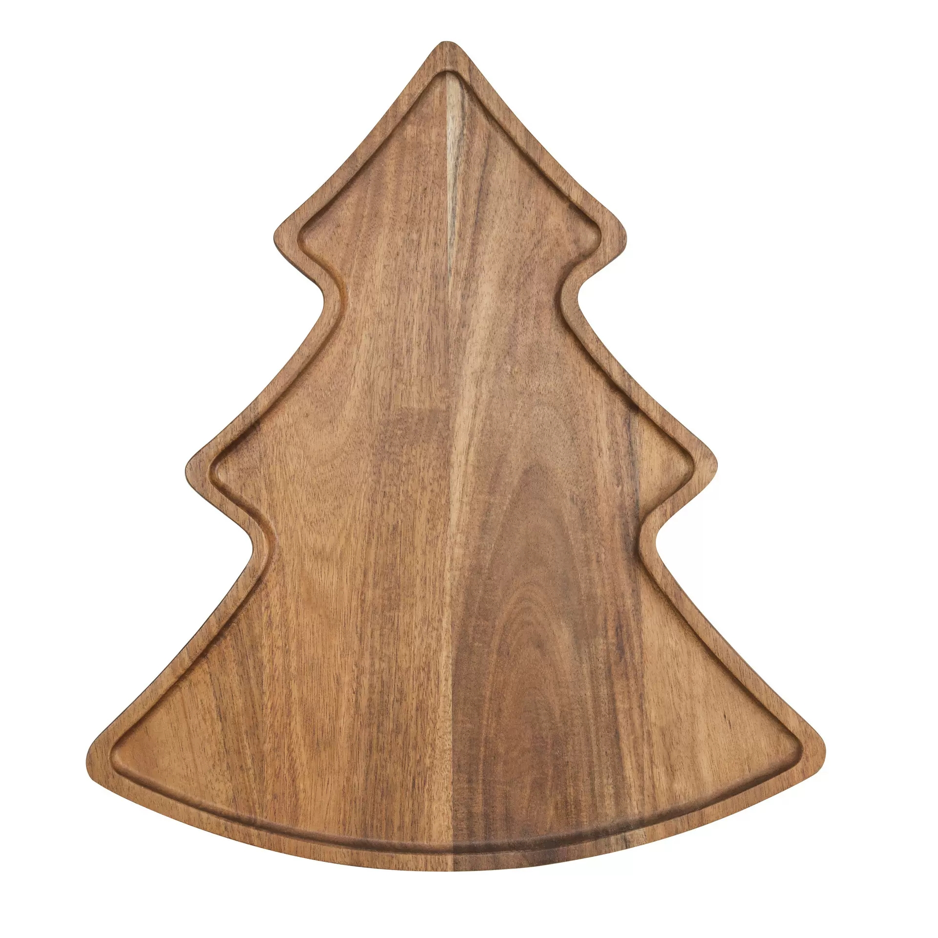 Christmas Tree Shaped Wooden Snack Tray 