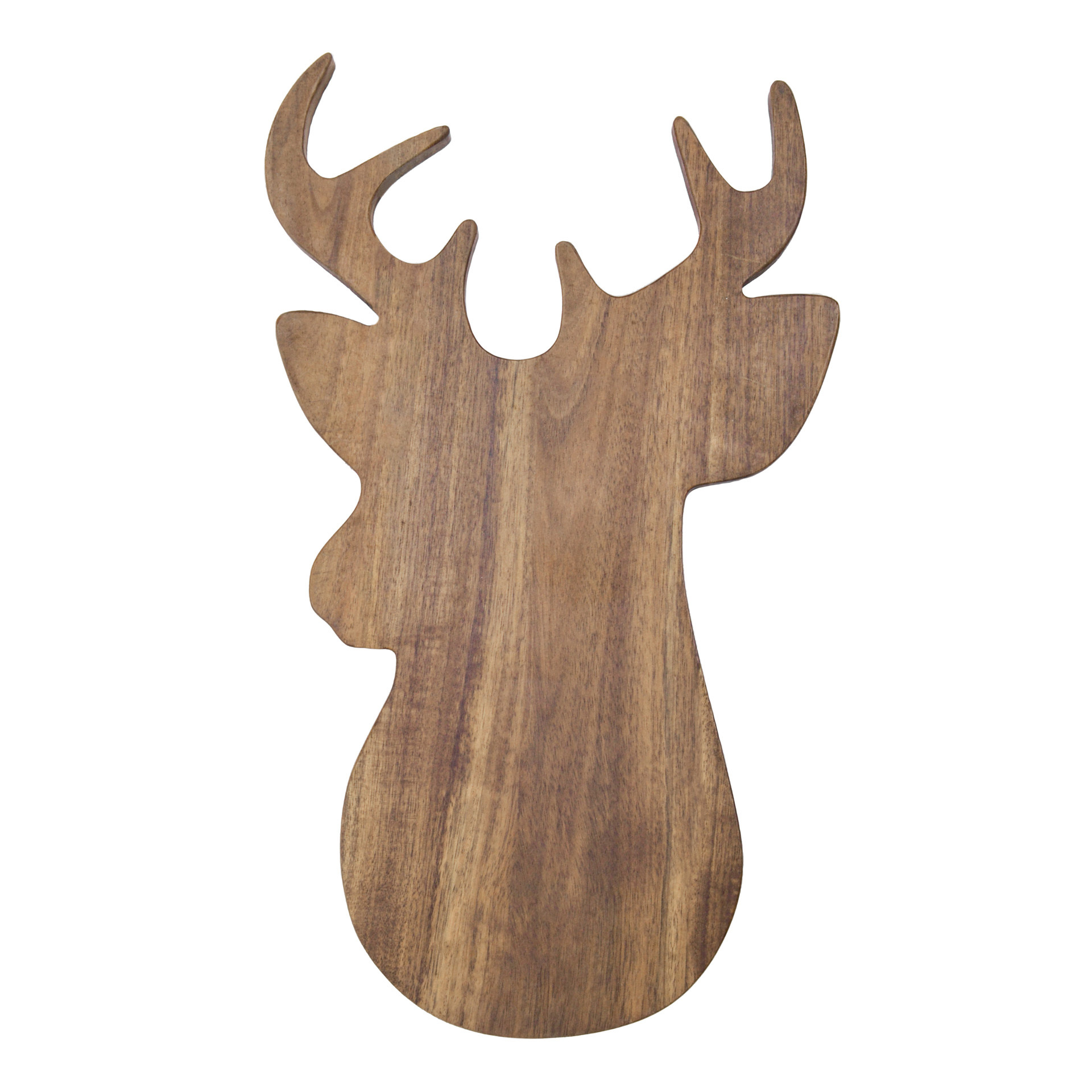 Deer Head Shaped Wooden Cutting Board - 