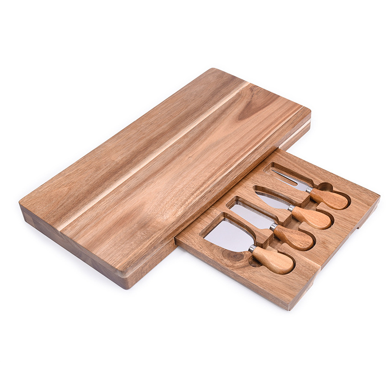 FSC Acacia Wood Cheese Board with Hidden