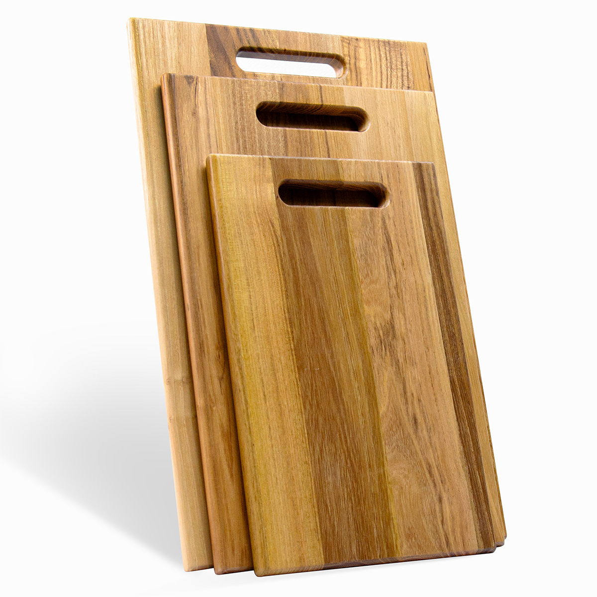 Biodegradable Safe Customizable Natural Birch Wood Cutting Board Set – Small, Medium, and Large Rectangular Chopping Boards