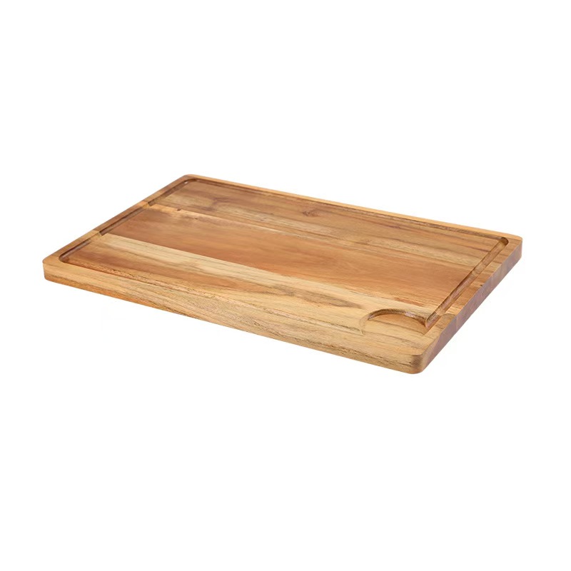 Sustainable Food-safe Customizable Rectangular Acacia Wood Serving Board with Ceramic Dipping Bowl – Cheese & Snack Tray