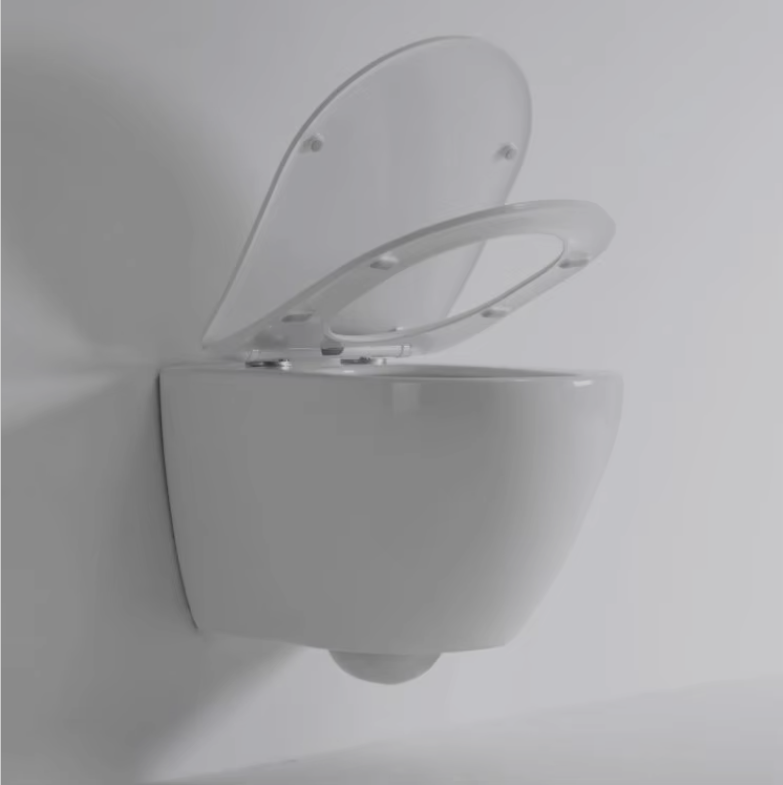 Wall-Hung Toilet 2418E – Modern Rimless Ceramic Toilet with Powerful Vortex Flush