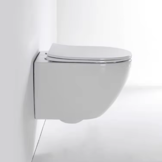 BEFEN2490  Minimalist Wall-Hung Toilet – Modern Space-Saving Ceramic WC with Concealed Design