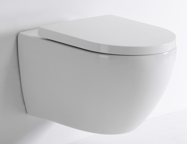 BEFEN2416 Minimalist Wall-Hung Ceramic Toilet with Soft-Close Seat – Space Saving & Modern